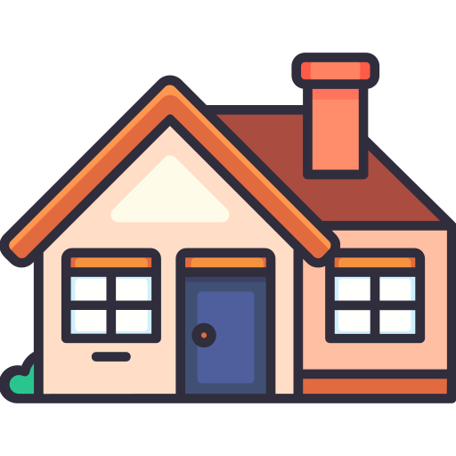 Grand icone de maison coloré